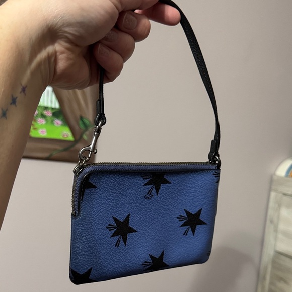 Coach Black Star Patterned Blue Wallet - Picture 7 of 8